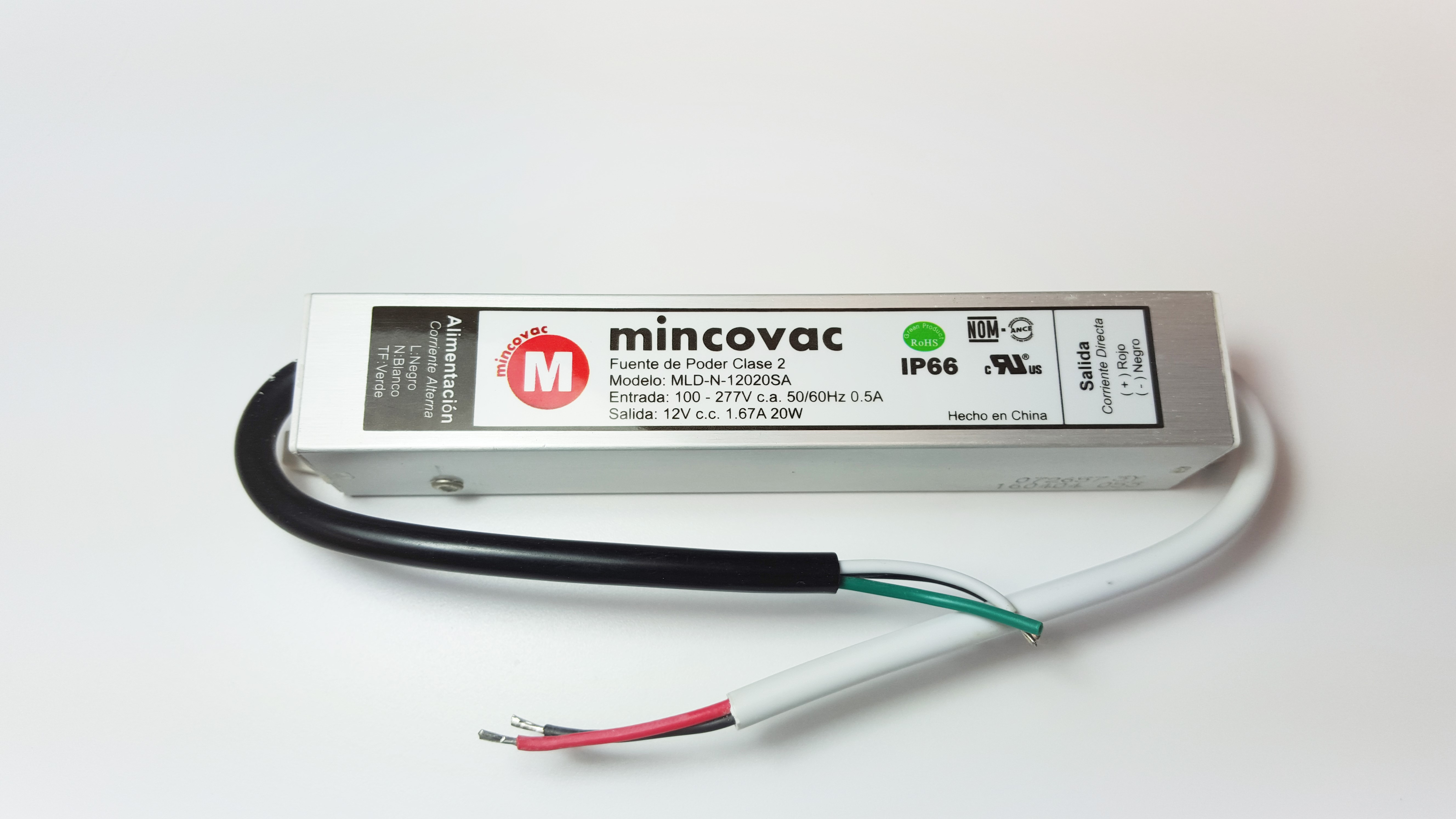 Fuente de Poder LED 12V 20W MLD-N-12020SA